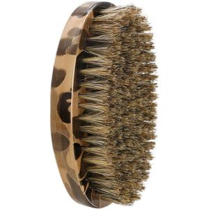 1Pcs Man Baard Borstel Varkenshaar Scheerkwast Gezichtshaar Snor Reinigingsborstel Beuken Houten Kam Mannen wave Haar Borstel