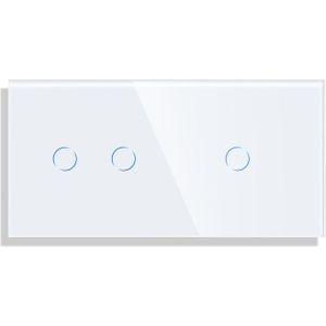 Bingoelec Diy Wit Zwart Goud Grote Glas Panel 86*157Mm Voor Touch Schakelaars En Stopcontacten Assemblysize