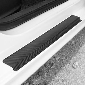 4Pcs Auto Instaplijsten Protector Bumper Protector Carbon Stickers Voor Toyota Prius Accessoires