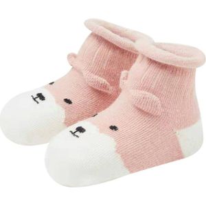 Winter Warm Baby Meisjes Sokken Kinderen Jongen Baby Kinderen Dier Cartoon Dikke Anti-Slip Sokken Slippers Zachte Schoen Sokken