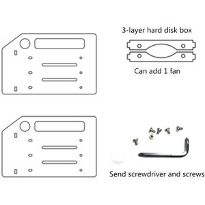 Harde Schijf Rack Mechanische Harde Schijf Kooi Uitbreiding Beugel Externe 3.5 Desktop Transparant Acryl Harde Schijf Doos