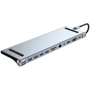 11 In 1 USB3.0 Type Usb C Hub Adapter Met 4K Hdmi-Compatibel Multipoort Kaartlezer Sd Tf pd Video Multi Poorten Adapter