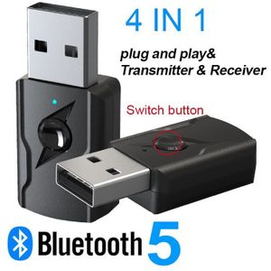 4 In 1 Usb Bluetooth 5.0 Draadloze Zender Ontvanger 3.5Mm Aux O Adapter Voor Bluetooth Luidspreker Tv Pc Auto kit