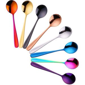 Rvs Espresso Lepel Mini Theelepels Set Voor Koffie Britse Thee Dessert Cake Ijs Cappuccino Multi Kleuren