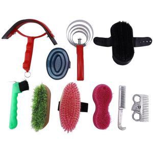 Paard Grooming Kit 10 Stuk Paard Borstel Paard Cleanning Tool Borstel Kam Grips Set