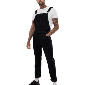 Mannen Herfst Kleding Casual Mode Retro Overalls Verstelbare Riem En Borst Pocket Casual Broek