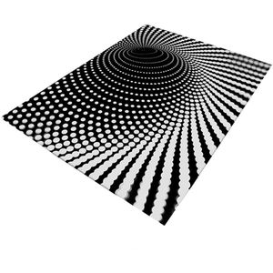 Vortex Illusion Tapijt 3D Geometrische Vloerkleed Anti-Slip Bad Tapijt Vloermat Huis Ingang Deurmat Absorberende Woonkamer matten