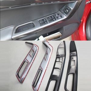 Voor Mitsubishi Lancer Ex Linksgestuurde 4Pcs Abs Auto Binnendeur Window Lift Glas Schakelaar knoppen Cover Versieringen