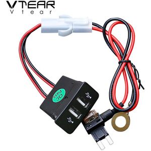 Vtear Auto Dual USB Interface Adapter Autolader Mobiele Telefoon Adapter auto accessoires Voor Geely Atlas Emgrand NL-3 Proton X70