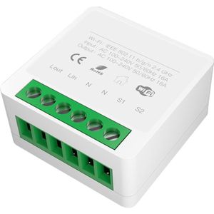 Intelligente Switch Module,Breaker Module 16A Tuya Wifi Leven Thuis App Afstandsbediening Voor Google En Alexa Werken Met