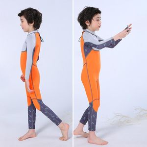 Rashguard Neopreen wetsuits voor kinderen duikpakken kinderen swimwears lange mouwen jongens meisjes surfen stuk snorkelen wetsuit f3