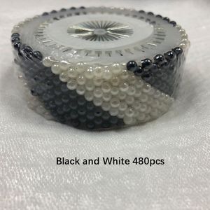 480Pcs Vrouwen Hijab Sjaal Broche Pins Naald Broche Accessoires Parel Wit Mix Kleur Sjaal Naalden