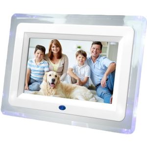 -Digitale Fotolijst, ultra-Dunne Draagbare 7 Inch Elektronische Frame Hd Elektronische Foto Led Lcd Scherm Wit