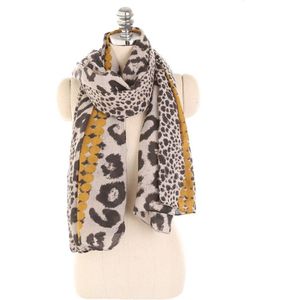 mode accessoires in herfst en winter luipaard print zachte en comfortabele katoen en linnen kwastje Sjaal