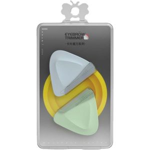 2 Stuks Professionele Driehoekige Wenkbrauw Trimmer Draagbare Kleine Wenkbrauw Scheermes Voor Vrouwen Mannen Veilige Wenkbrauw Scheerapparaat Makeup Tools