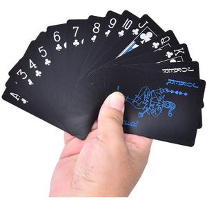 Plastic Pvc Poker Black Speelkaarten Duurzaam Waterdicht Poker