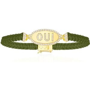 Kakany Mode Europese En Amerikaanse Pure Green Ingelegd Zirkoon Multicolor Geweven Armband Eenvoudige Ornament