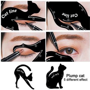 2 Stks/set Oogschaduw Eyeliner Template Kat Professionele Make Up Tool Gebruik Make-Up Voor Vrouwen Wenkbrauw Drawingform Wenkbrauw heerser
