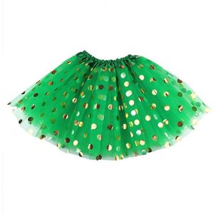 3-Lagen Bronzing Mesh Lolita Rok Baby Meisjes Baljurk Dance Kleding Dot Kant Kinderen Meisje Mode School rokken Kostuum