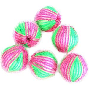6Pcs 3.5Cm Magic Was Bal Ontharing Decontaminatie Voor Huishoudelijke Schoonmaakmiddelen Wassen Kleding Haar Trekken Reiniging Ballen