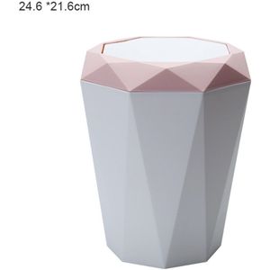 Flap Type Vuilnisbak Diamant Vorm Desktop Papier Emmer Plastic Kantoor Vuilnis FPing