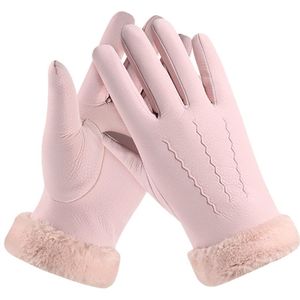 Winter Warm Vrouwen Meisje Handschoenen Koud Weer Winddicht Fietsen Handschoenen Roze Zwart Kaki Touch Screen Handschoenen Vrouwen