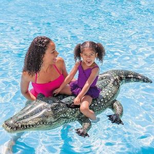 Opblaasbaar Zwembad Figuur Intex Krokodil (170X86 Cm)