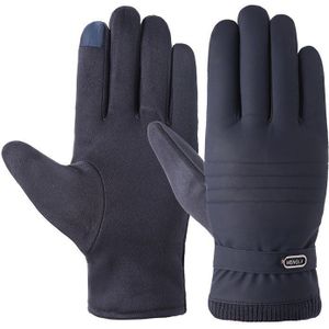 Winter Mannen Sport Plus Pluche Dikke Warme Kasjmier Fietsen Riding Mittens Elastische Imitatie Lederen Touch Screen Rijden Handschoen C65