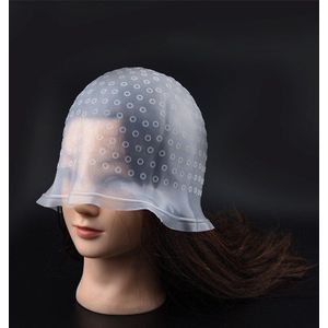 Siliconen Haarkleuring Cap + Haak Naald Professionele Kleur Dye Benadrukken Herbruikbare Set Frosting Verven Gereedschappen Schoonheidssalon