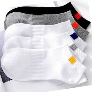 10 Stuks = 5 Paar/partij Zomer Katoen Man Korte Sokken Mode Ademende Man Boot Sokken Comfortabele Casual Sokken Mannelijke Witte