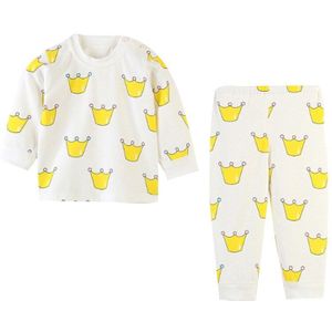 Herfst Kids Pyjama Kinderen Nachtkleding Baby Pyjama Sets Jongens Meisjes Lange Mouw Blouse Tops + Broek Katoen Nachtkleding Kleding 9M-3Y