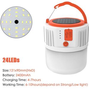 24/42 Leds Solar Oplaadbare Lamp Usb Opladen Licht Spaarlamp Avondmarkt Lamp Outdoor Camping Emergency Tent Lamp