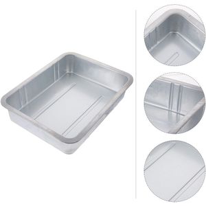 1Pc Staal Olie Afvoer Pan Afval Motorolie Collector Tank Versnellingsbak Olie Lekbak