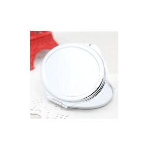 1 pcs 60 MM Blank Compacte Spiegel DIY Draagbare Metal cosmetische spiegel Zilver
