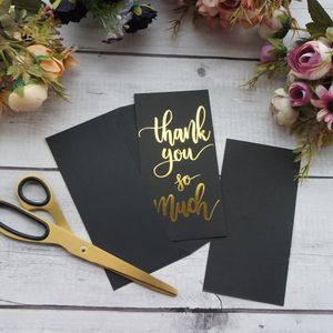 Goud zwart 25 stuks dank je wel Kaart met envelop wenskaart bruiloft verjaardagsfeestje uitnodiging DIY Decor kaart