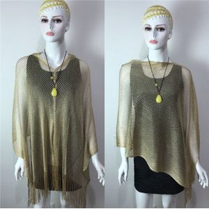 Lange Shrugs Voor Vrouwen Bolero Stole Goud Zilver Zwart Avondjurken Wedding Sjaals Wraps Met Kwastje Bruids Capes Dames Sjaal