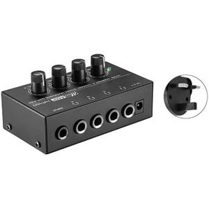HA400 4 Kanalen Mini Stereo Hoofdtelefoon Versterker Met Power Adapter Us/Uk/Eu/Au