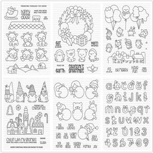 Vrolijk Kerstfeest Little Animtransparent Clear Silicone Stempelzegel Voor Diy Scrapbooking Fotoalbum Decoratieve Clear Stamps A1014