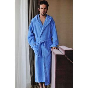 Grote Badstof Toweled hooded badjas mannen met hooded solid 100% katoen hooded toweled badjas voor mannen