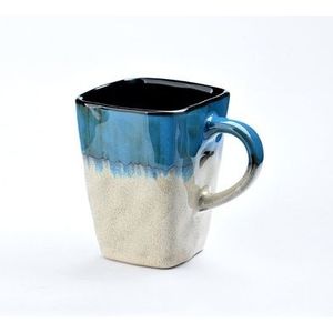 Chanshova Hoge Capaciteit 420 Ml Chinese Retro Stijl Kleur Glazuur Vierkante Keramische Mok Porselein Koffie Mokken Tea Cup h254