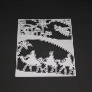 Kasteel Frame Kerst Metalen Stansmessen Rechthoek Stencil Gestanst Scrapbooking Embossing Ambachtelijke Stempels En Matrijzen