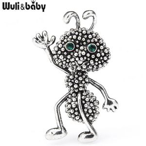 Wuli & Baby Vintage Mier Broches Vrouwen 2-Kleur Emmet Insect Party Causale Broche Pins