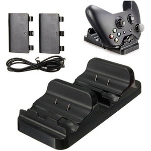 Dual Charging Station Dock Stand + 2 Batterij Voor Xbox One Wireless Controller