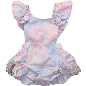 Kleurrijke Mouwloze Pasgeboren Baby Meisjes Bloemen Tutu Romper Strik Terugkruisen Jumpsuit Sunsuit Kleding Outfits Set