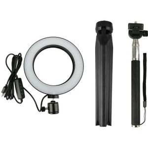 Fotografie Led Selfie Ring Licht 20 Cm Dimbare Camera Telefoon Ring Lamp 10 Inch Met Tafel Statieven Voor Make Video live