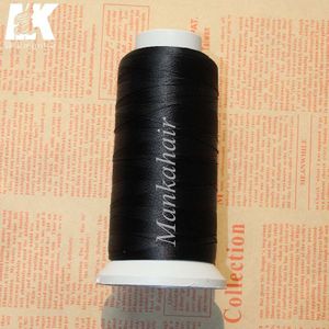 2 Rolls Black Nylon Weven Draad Voor Hair Extensions 1500 Meter Weave Draad