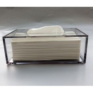 Servethouder Box Hand Pompen Tissue Doos Facial Acryl Tissue Box, Tissue Houder, tissue Dispenser Met Magnetische Cover WJ814