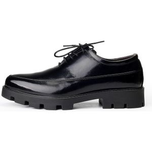 Yeinshaars Mannen Wees Zwarte Oxford Schoenen Mannelijke Business Jurk Schoenen Hoogte Verhogen Puntige Schoenen Voor Mannen Dikke Zolen Schoenen