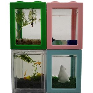 Aquarium Stapelen Ecologische Emmer Aquarium Algen Bal Spider Doos Kleine Mini Reptiel Rij Cilinder landschap Seawe