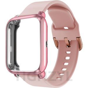 2Pack Voor Huami Amazfit Bip Strap Vervanging Smart Horloge Siliconen Band + Case Soft Tpu Beschermhoes Volledige Dekking